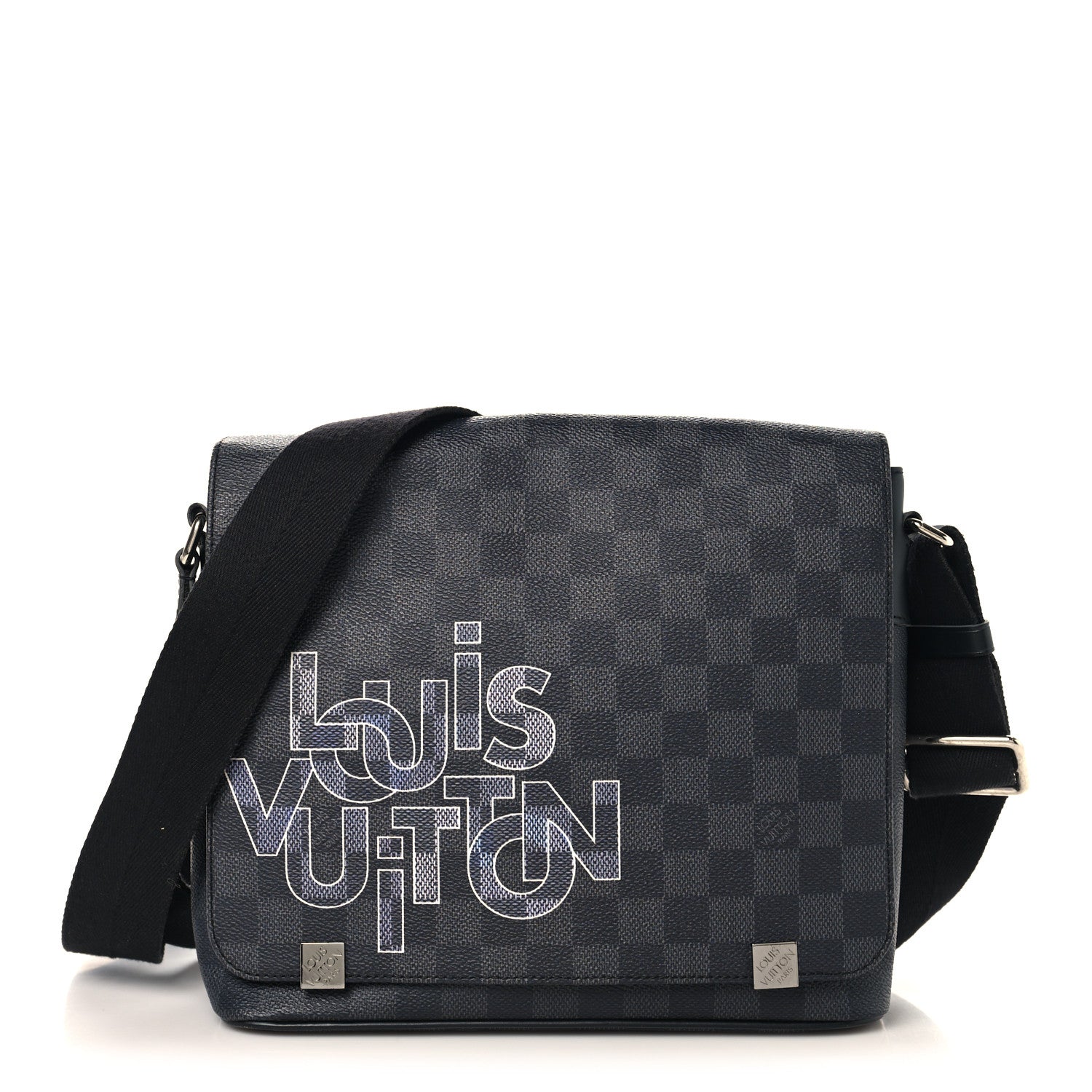 Louis Vuitton Damier Graphite Logo District PM Grey 1 of 9