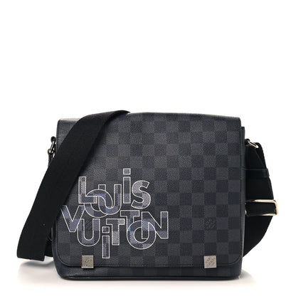 Louis Vuitton Damier Graphite Logo District PM Grey 1 of 9