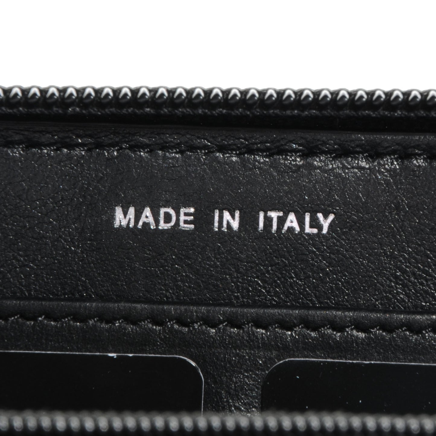Lambskin Quilted Boy Zip Around Wallet Black