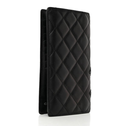 Chanel Calfskin Quilted Cambon Yen Wallet Black 3 of 9