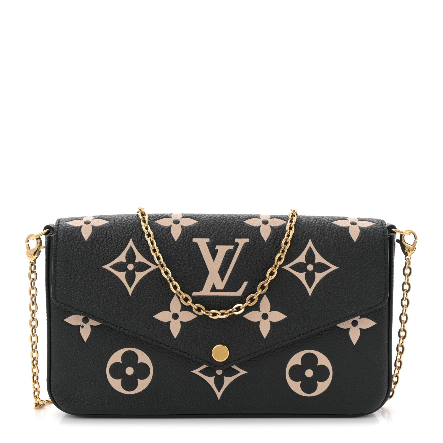 Louis Vuitton Empreinte Monogram Giant Felicie Pochette Black Beige 1 of 11