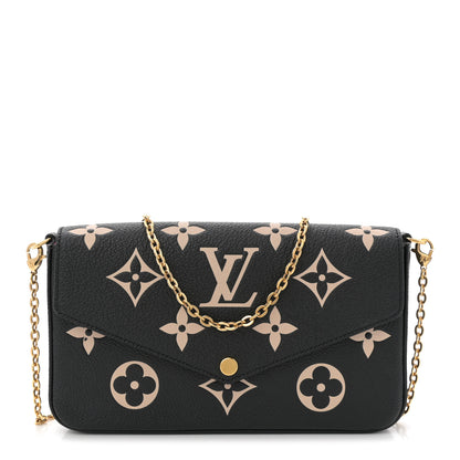 Louis Vuitton Empreinte Monogram Giant Felicie Pochette Black Beige 1 of 11