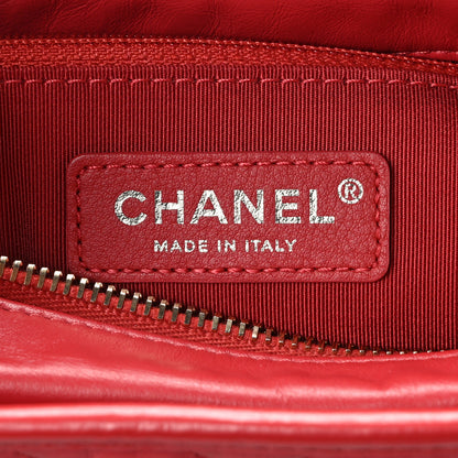Chanel Aged Calfskin Chevron Quilted Small Gabrielle Hobo Red 6 of 11