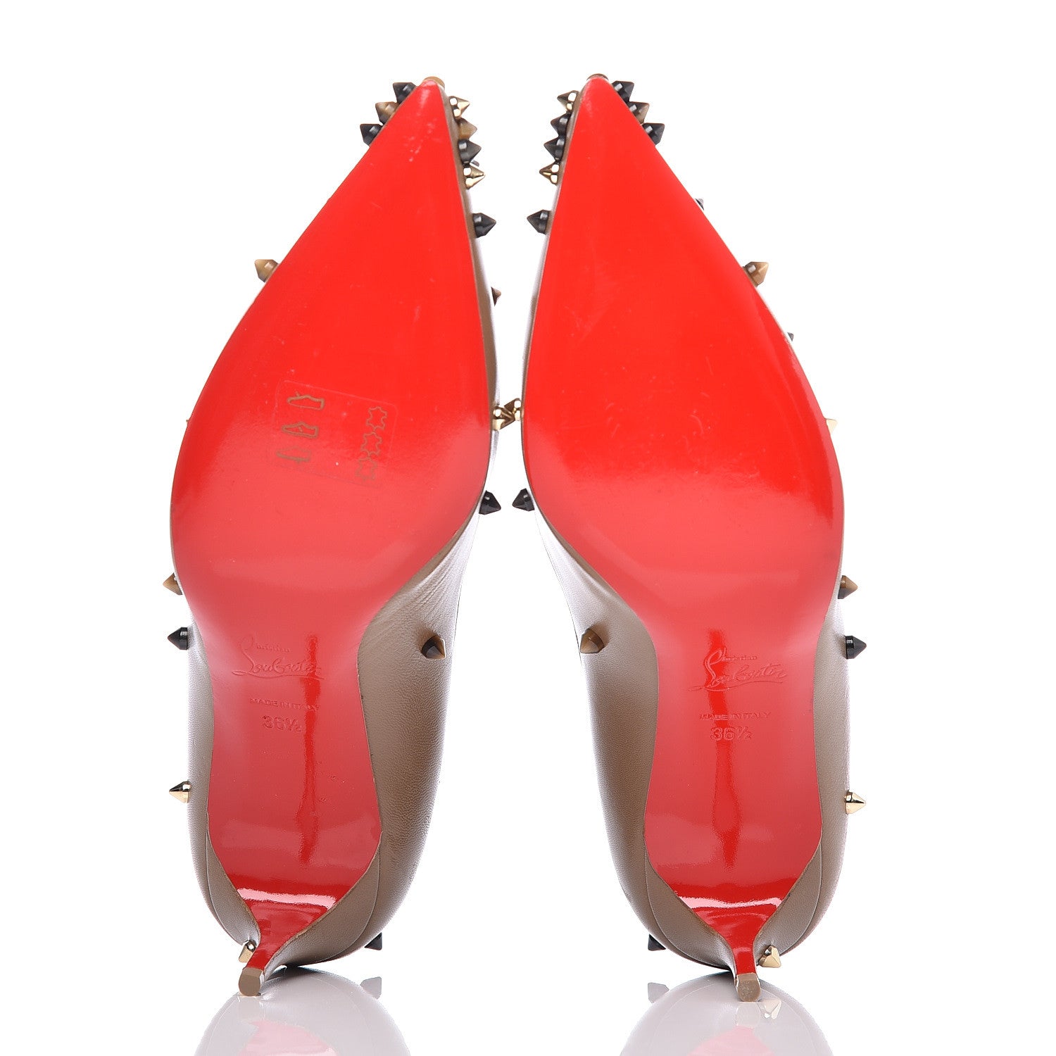 Christian Louboutin Kid Degraspike 70 Pumps 36.5 Marron Glace Pop Corn 5 of 10