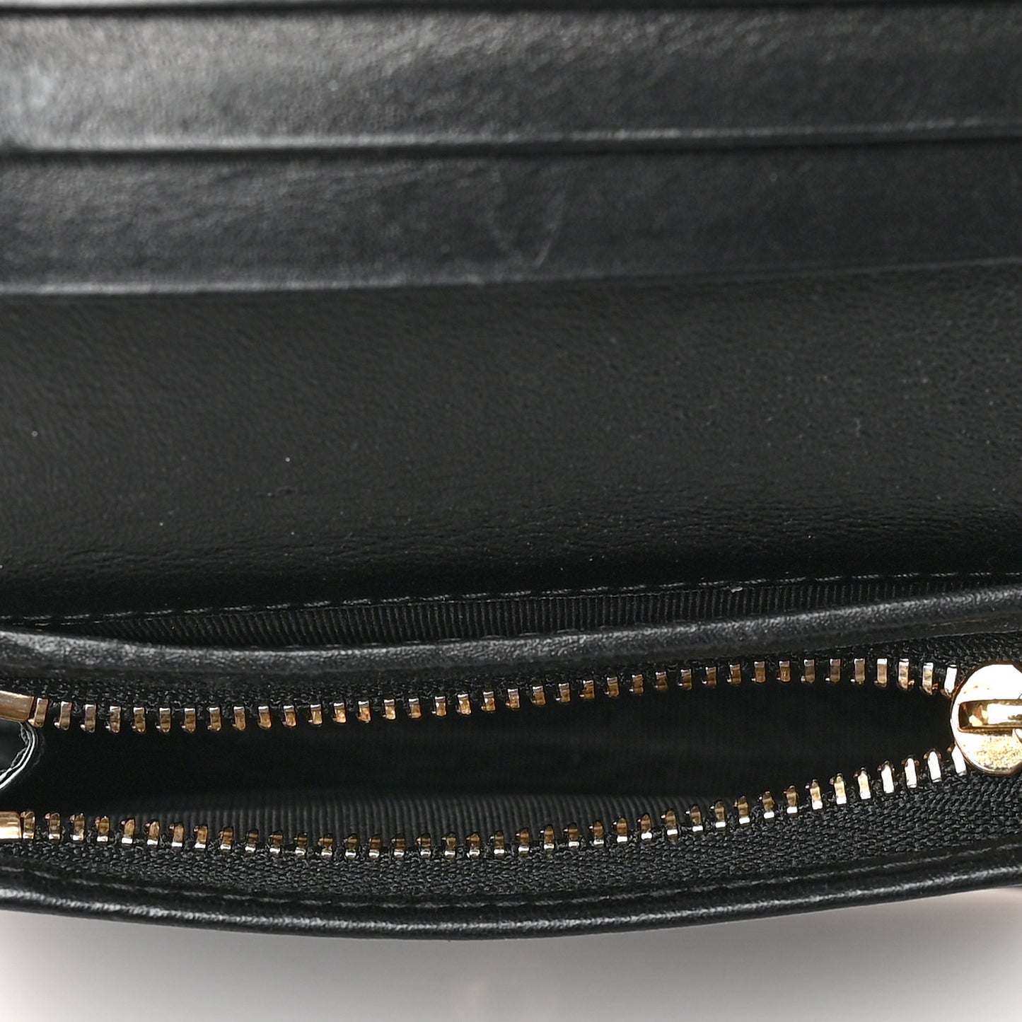 Patent Cannage Mini Lady Dior Wallet Black