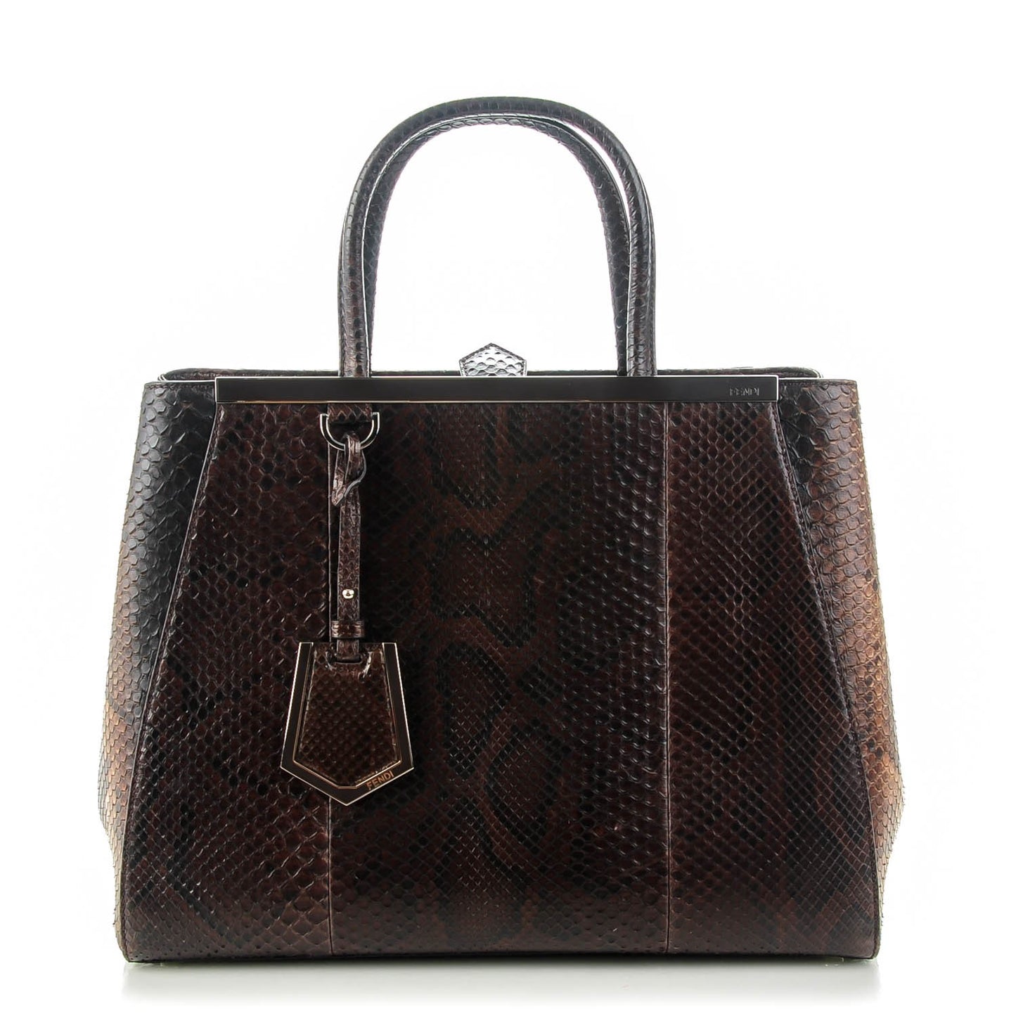 Python Medium 2Jours Tote Dark Brown