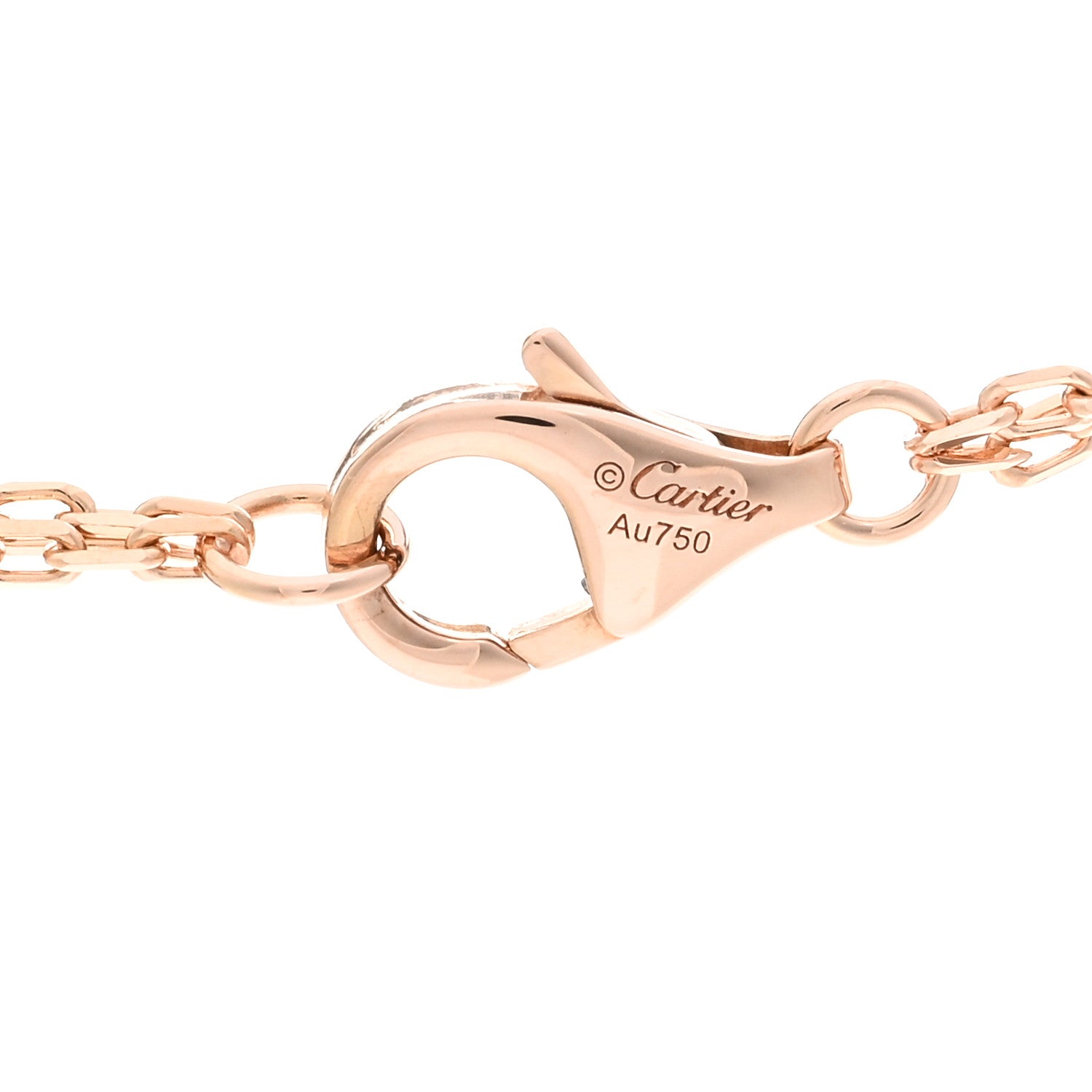 Cartier 18K Pink Gold 2 Diamond LOVE Necklace 3 of 3