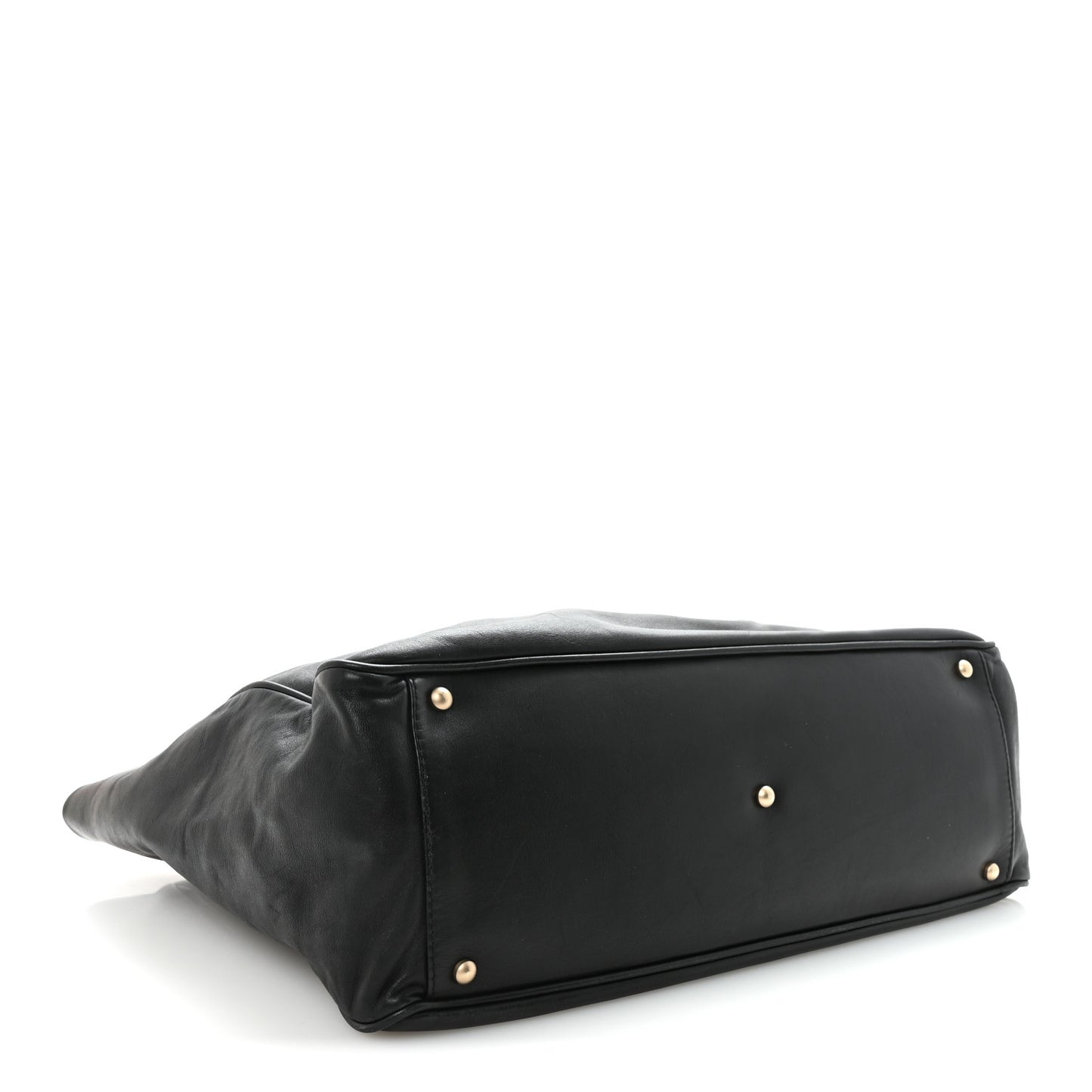 Lambskin Camellia Tote Black