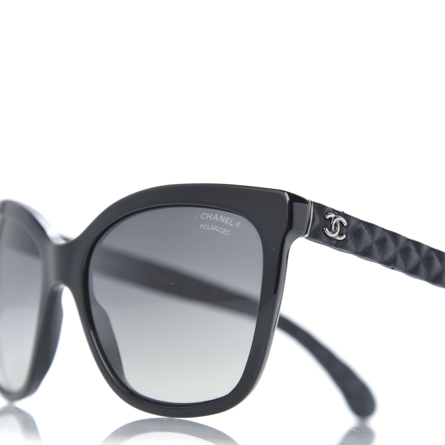 Chanel Acetate Polarized Quilted CC Sunglasses 5288-Q Black 7 of 8