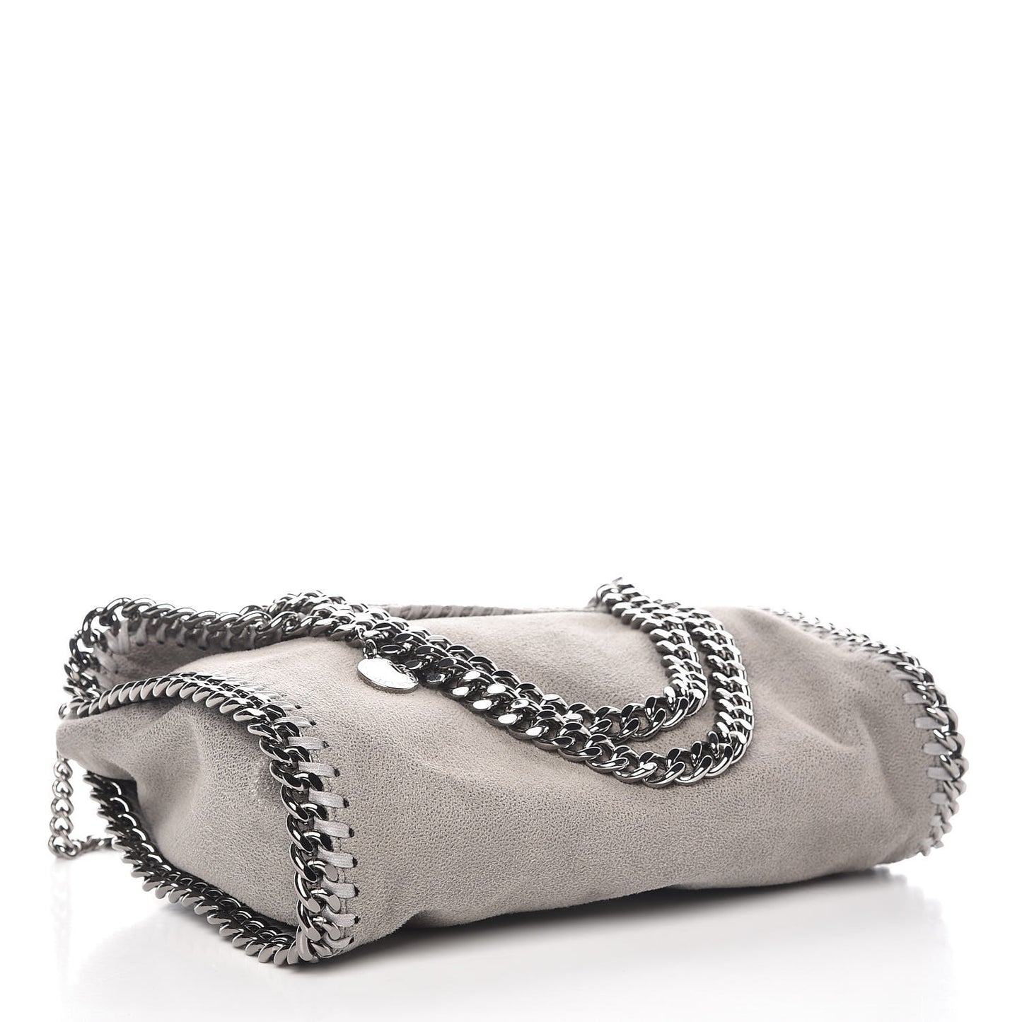 Shaggy Deer Mini Falabella Fold Over Tote Light Grey