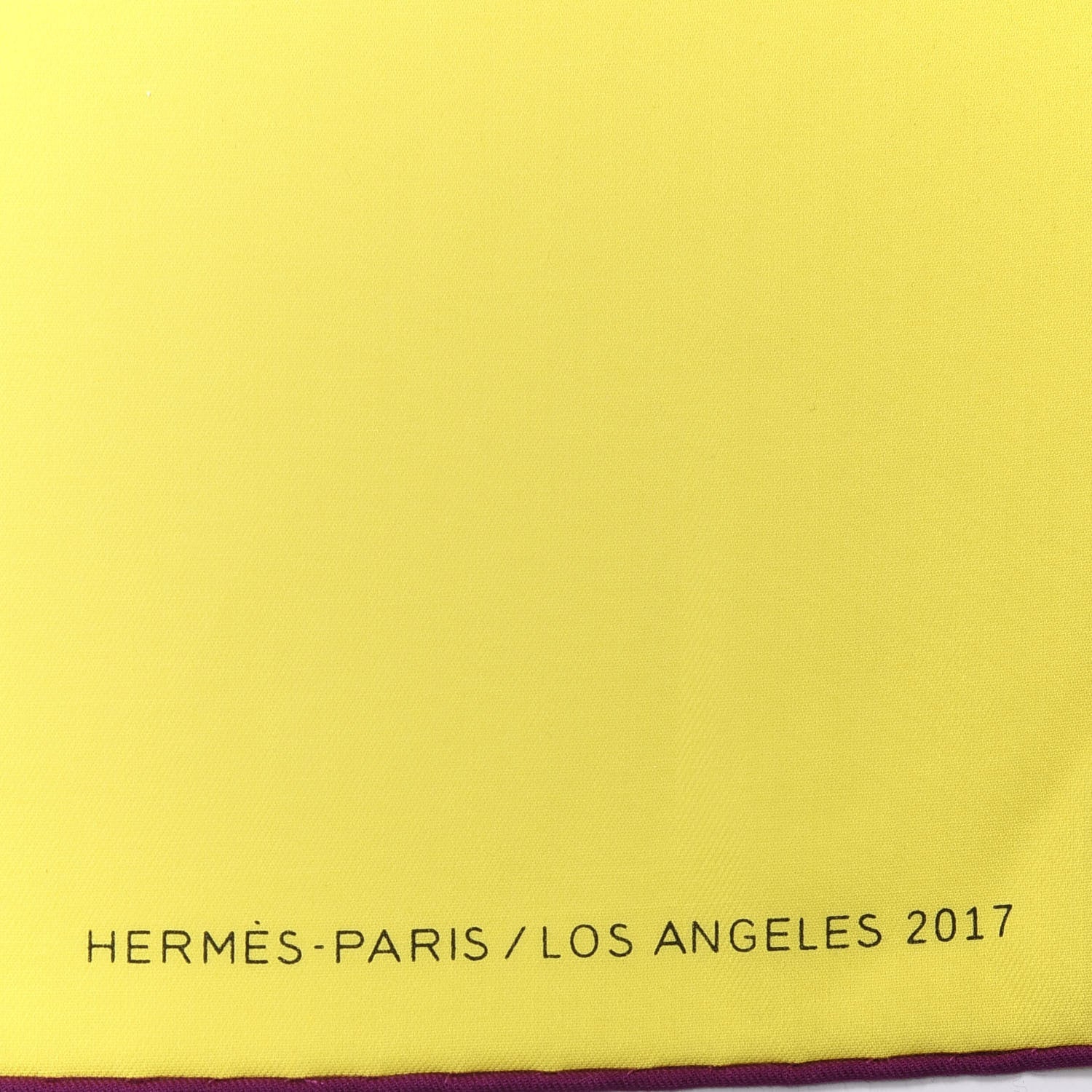 Hermes Cotton Scarf Colvert Lime 2 of 3