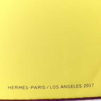 Hermes Cotton Scarf Colvert Lime 2 of 3