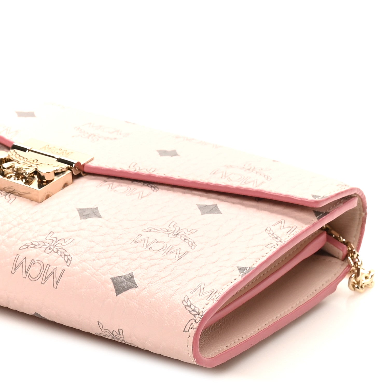 MCM Visetos Medium Patricia Wallet On Chain Soft Pink 10 of 10