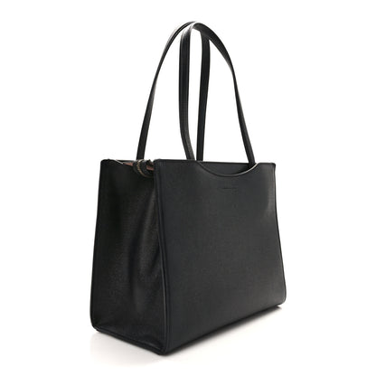 Salvatore Ferragamo Grainy Calfskin Gemini Tote Black Bonbon 3 of 13