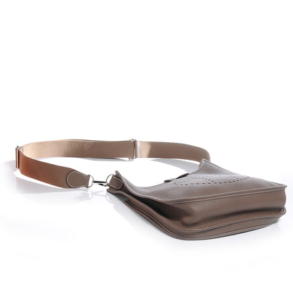Hermes Taurillon Clemence Evelyne III PM Etoupe 4 of 8