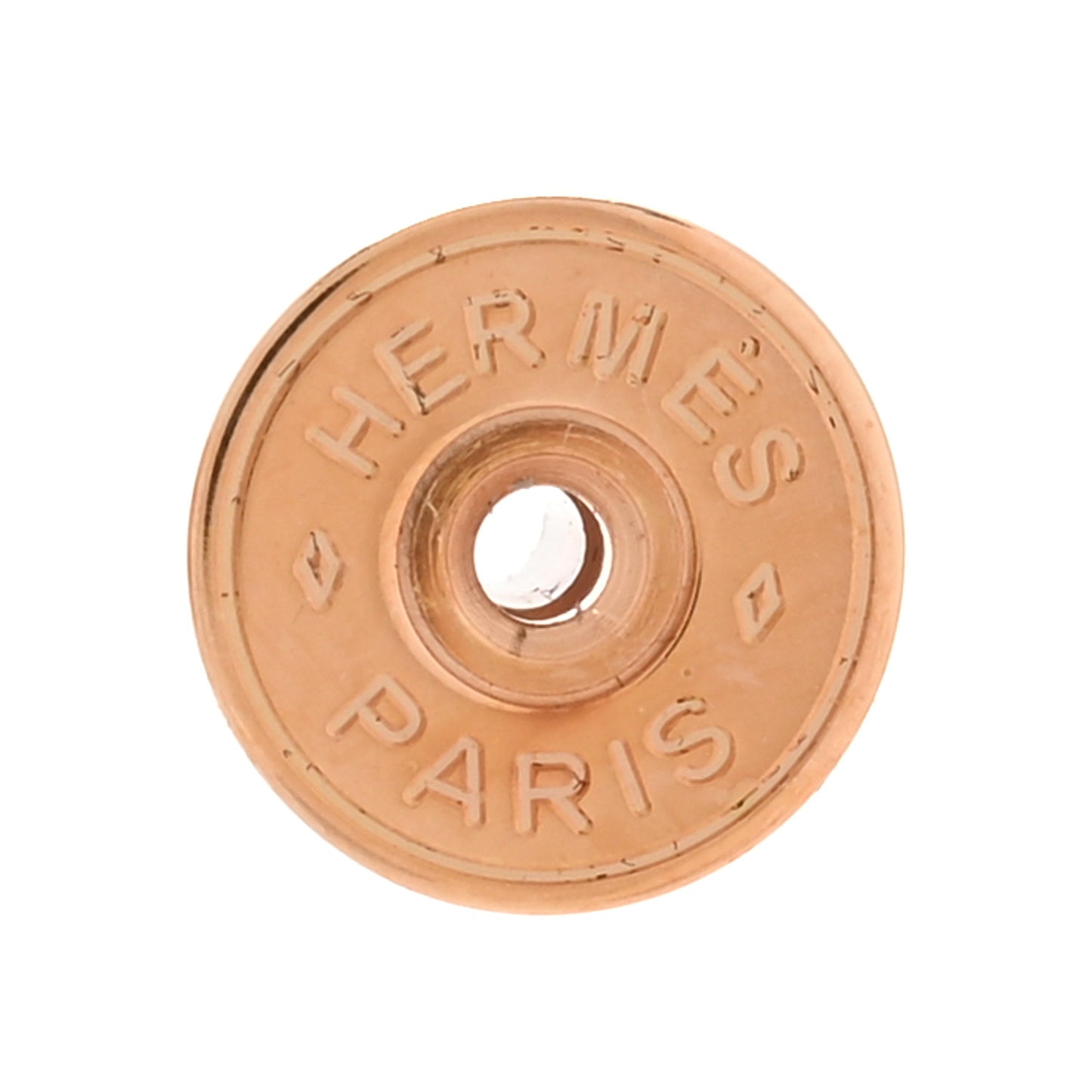Rose Gold Lacquered Mini Pop H Earrings White