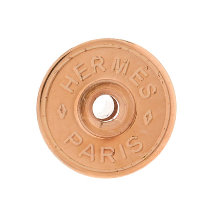 Hermes Rose Gold Lacquered Mini Pop H Earrings White 4 of 5