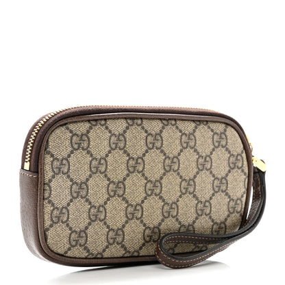 Gucci GG Supreme Monogram Ophidia Phone Case Wristlet Brown 3 of 6