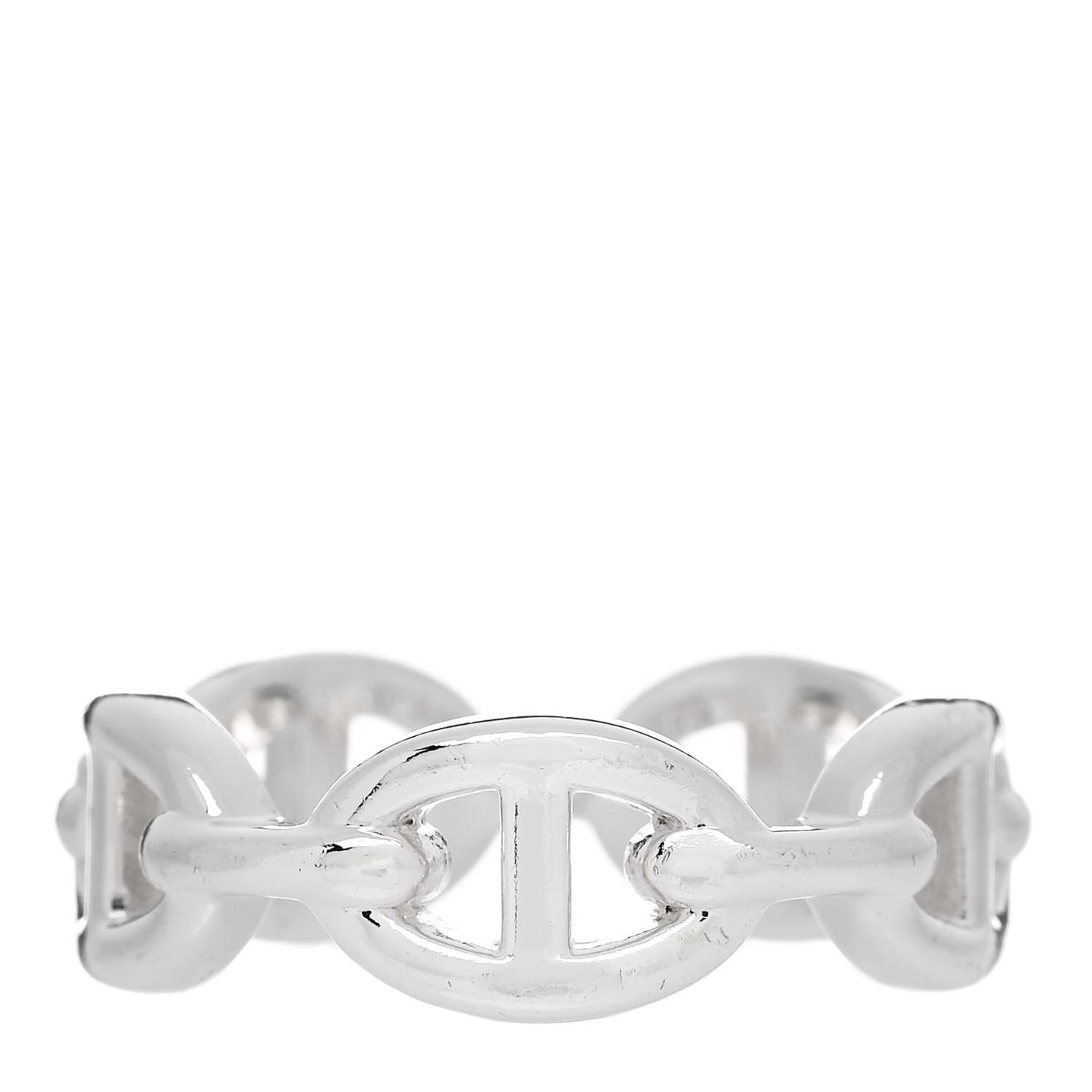 Sterling Silver PM Chaine d'Ancre Enchainee Band Ring 55 7.25