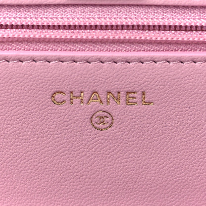 Chanel Lambskin Quilted Trendy CC Wallet On Chain WOC Pink 6 of 10