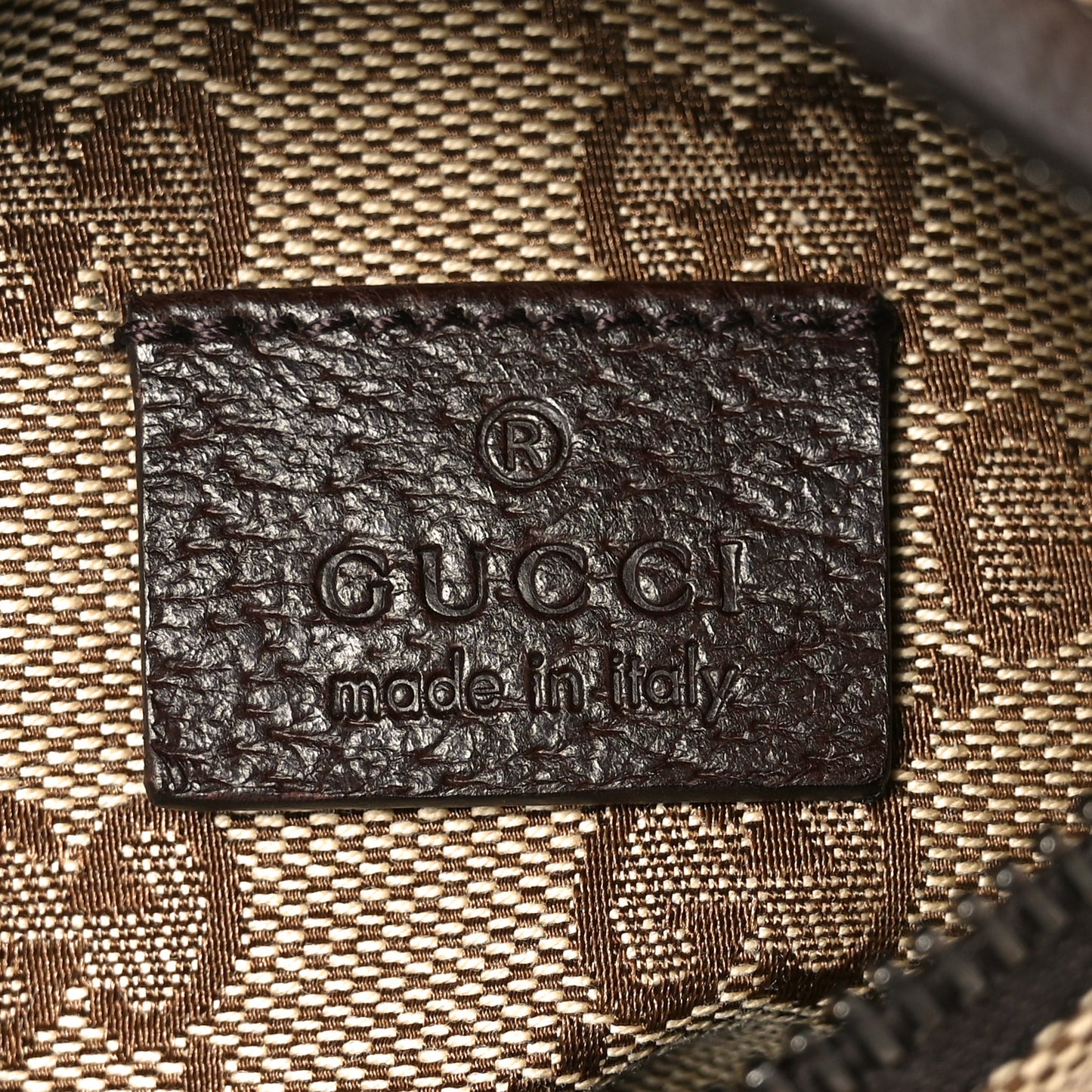 GG Monogram Web Double Pocket Belt Bag Dark Brown