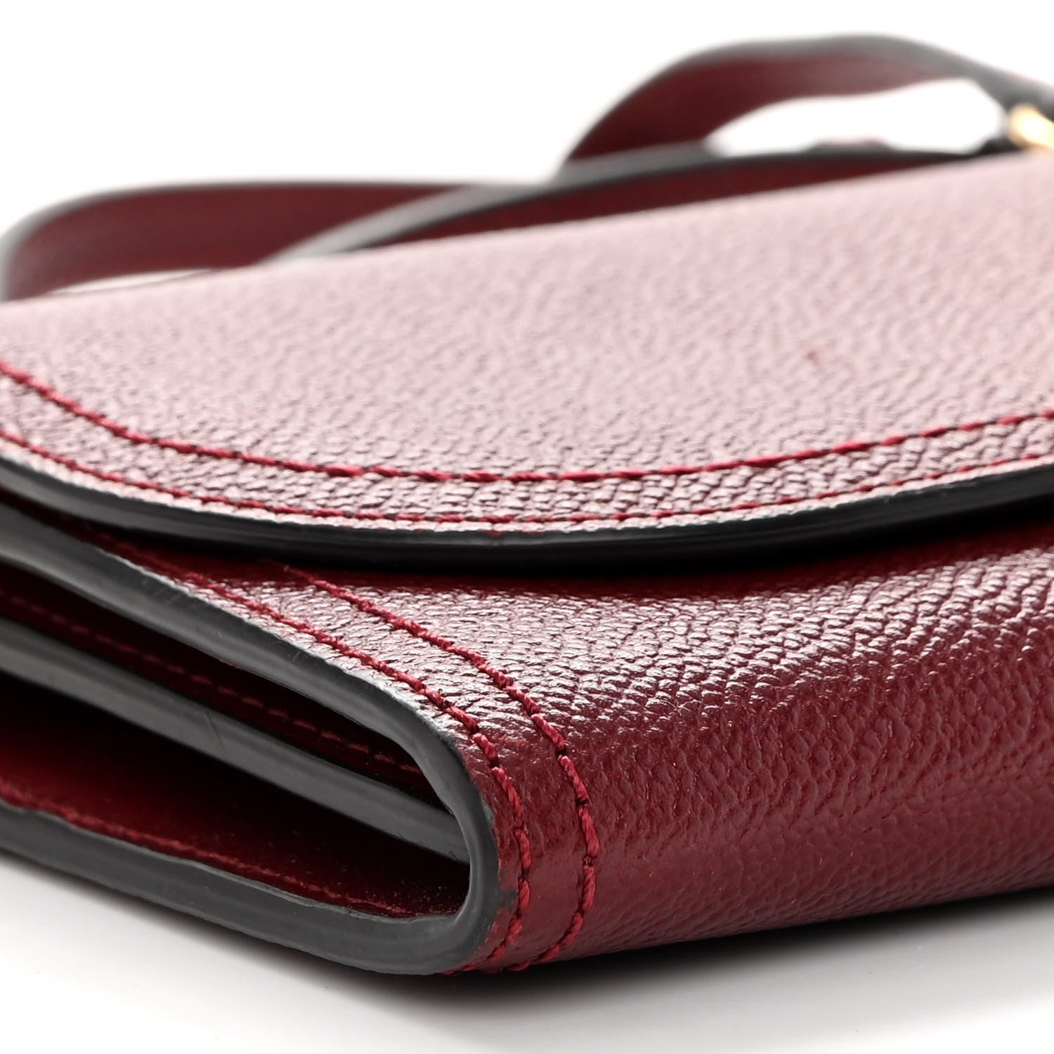 Burberry Grainy Calfskin Henley Wallet On Chain Burgundy 9 of 12