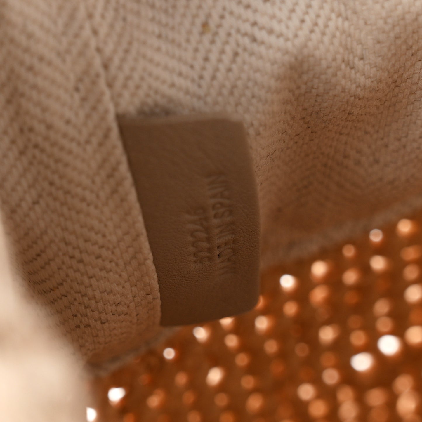 Calfskin Raffia Anagram Paulas Ibiza Pochette Bag Natural Tan