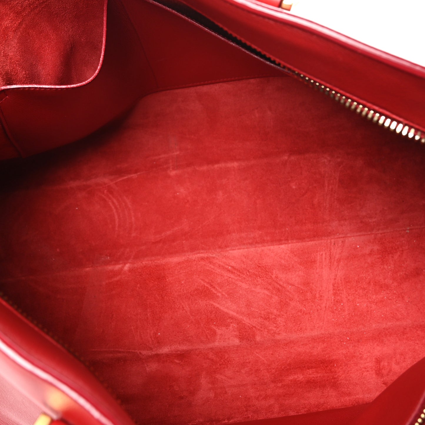 Calfskin Medium Monogram Cabas Lipstick Red
