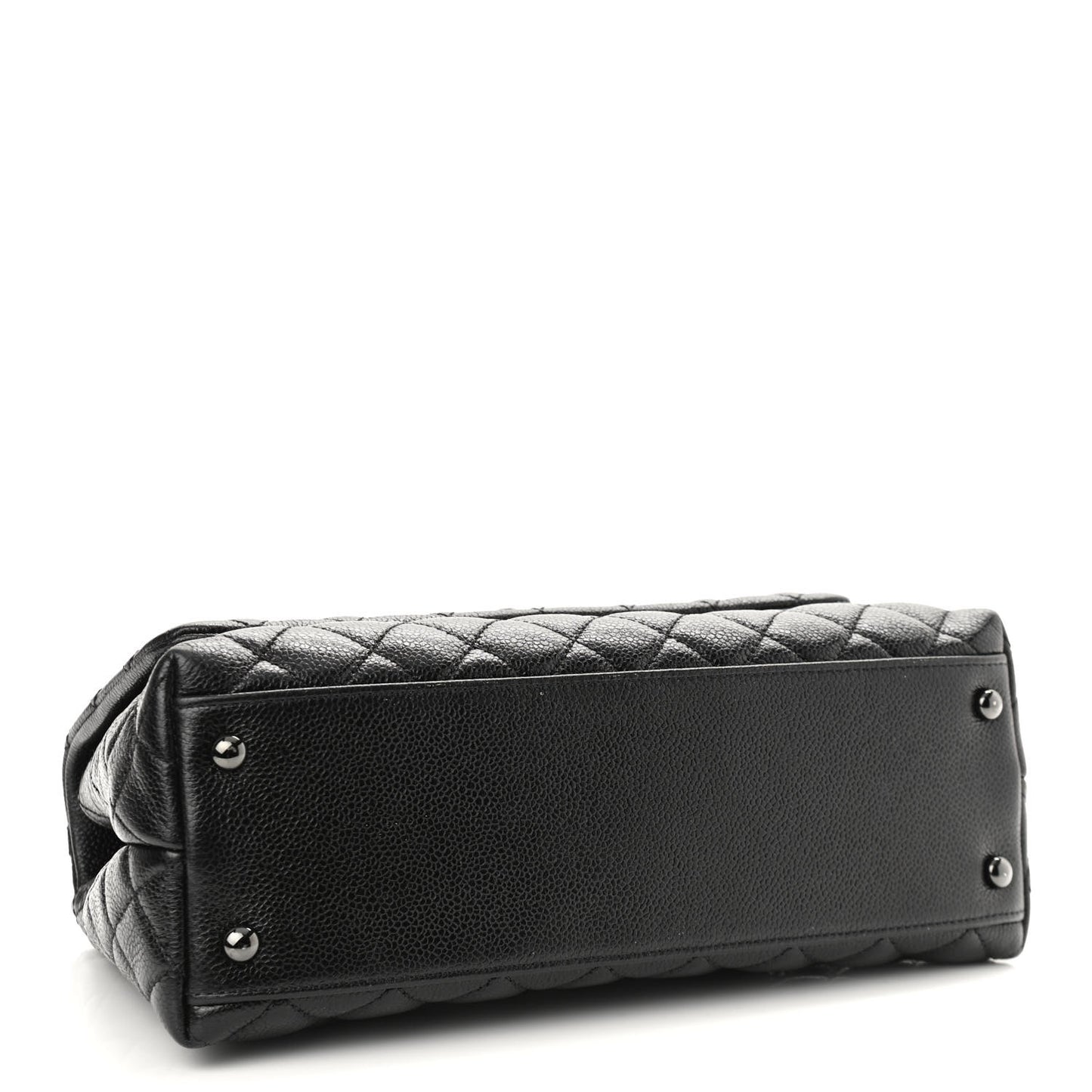 Caviar Quilted Small Coco Handle Flap So Black