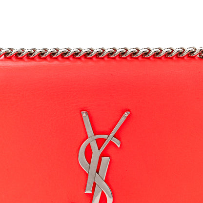Saint Laurent Calfskin Monogram Small Kate Satchel Neon Orange 8 of 11