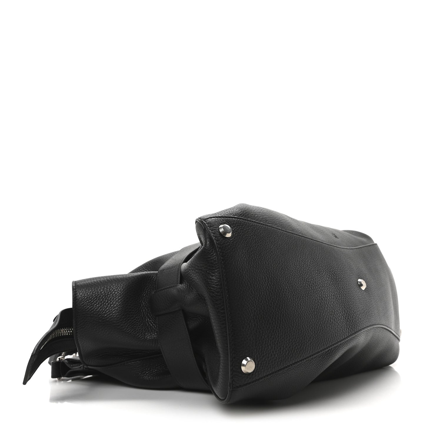 Grained Calfskin Waist Bag Black
