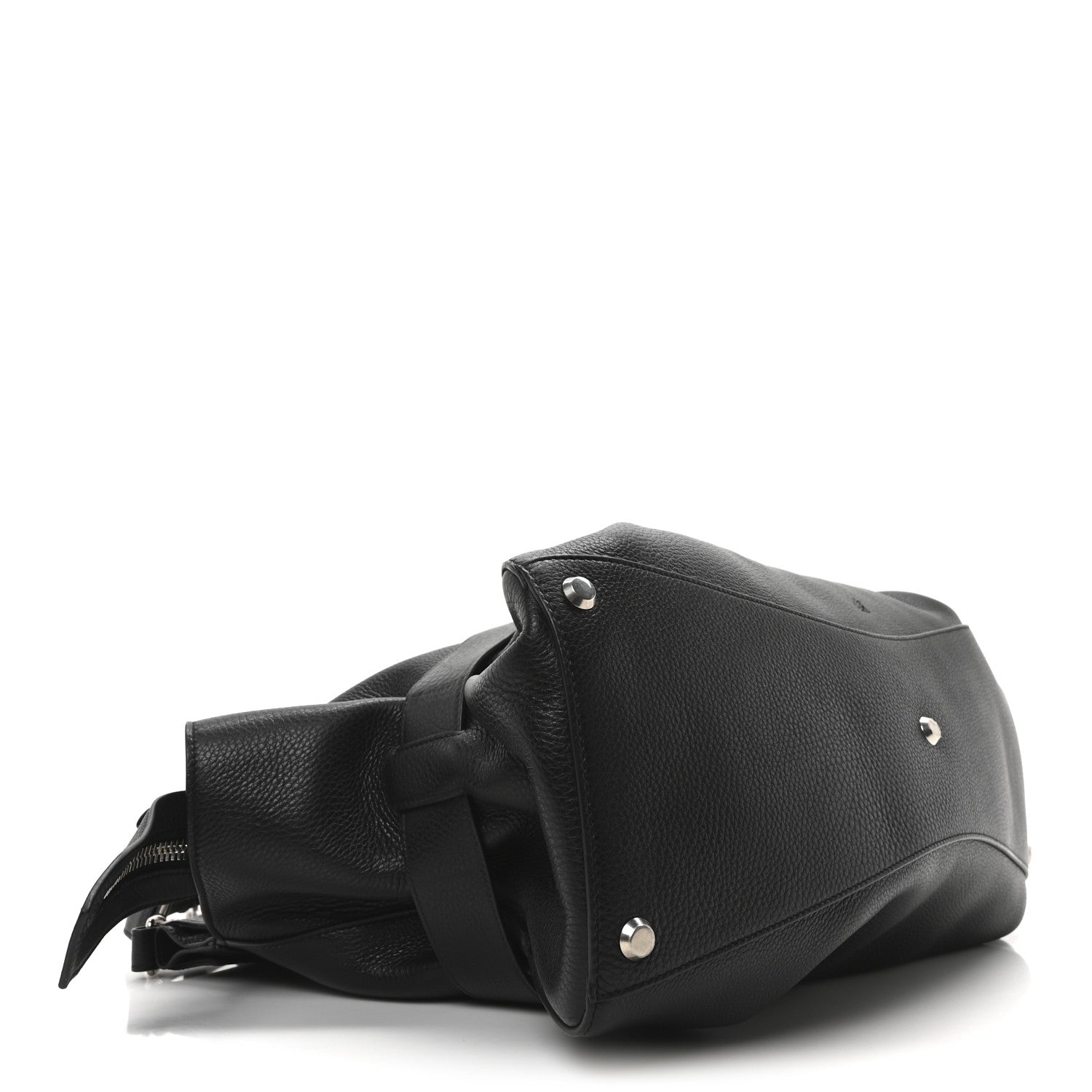 Balenciaga Grained Calfskin Waist Bag Black 4 of 10