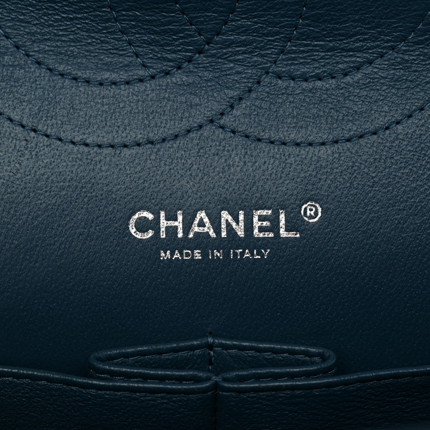 Chanel Metallic Caviar Quilted Jumbo Double Flap Dark Blue 6 of 13