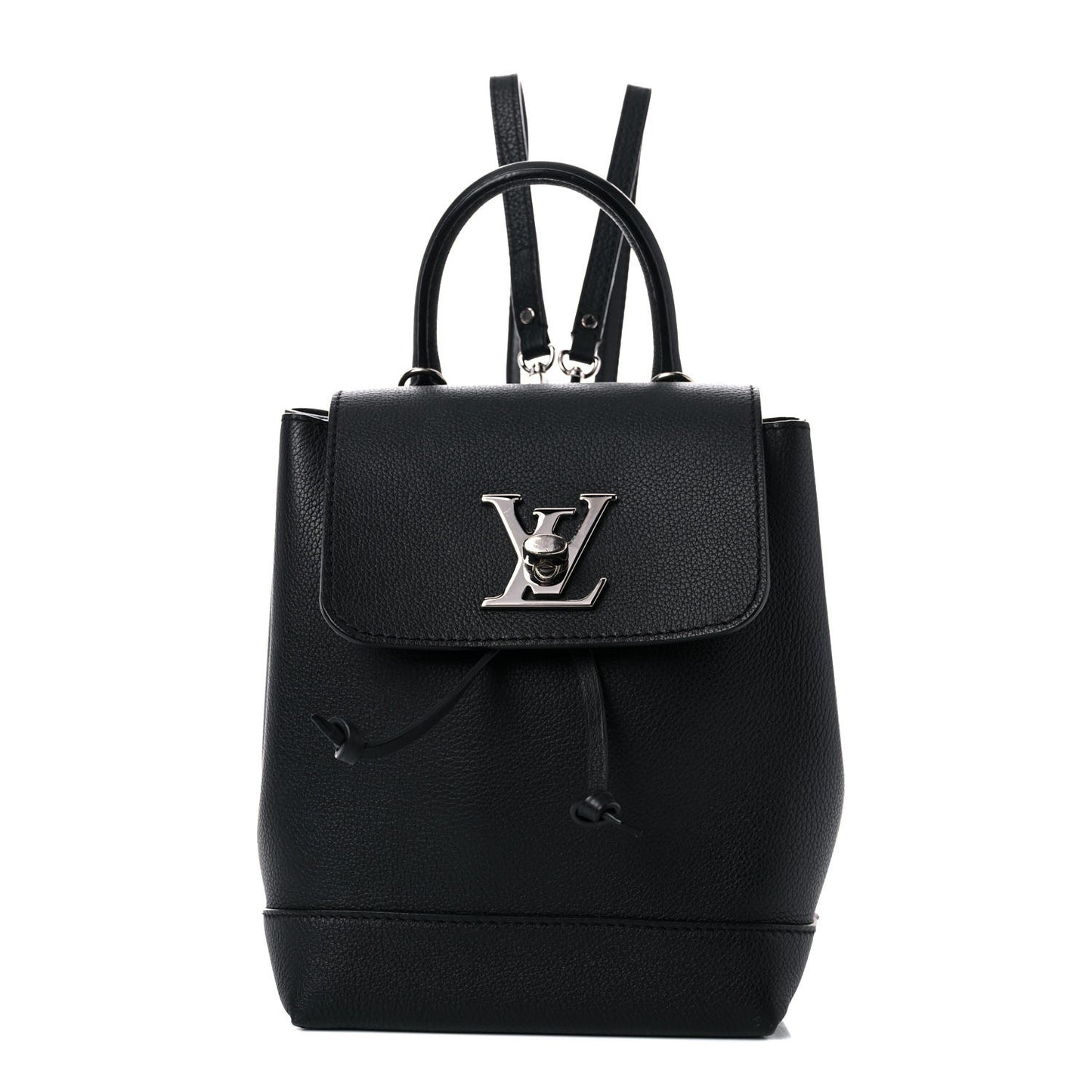 Calfskin Lockme Mini Backpack Black