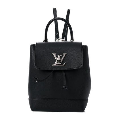 Louis Vuitton Calfskin Lockme Mini Backpack Black 1 of 14