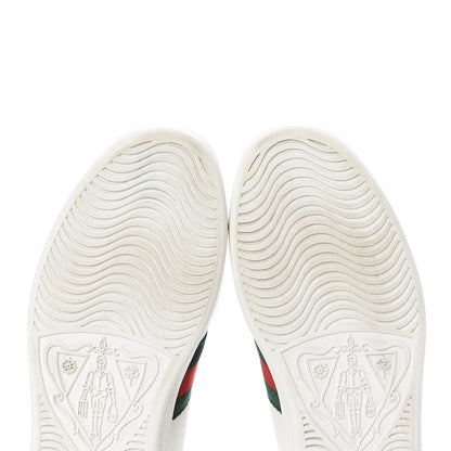 Gucci Calfskin Web Heart Embroidered Womens Ace Sneakers 37 White 11 of 16