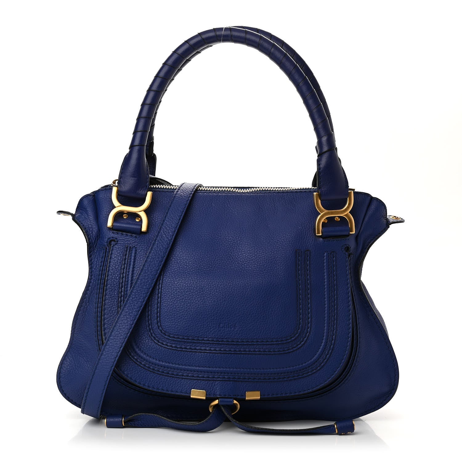 Chloe Calfskin Medium Marcie Satchel Sea Water 1 of 8