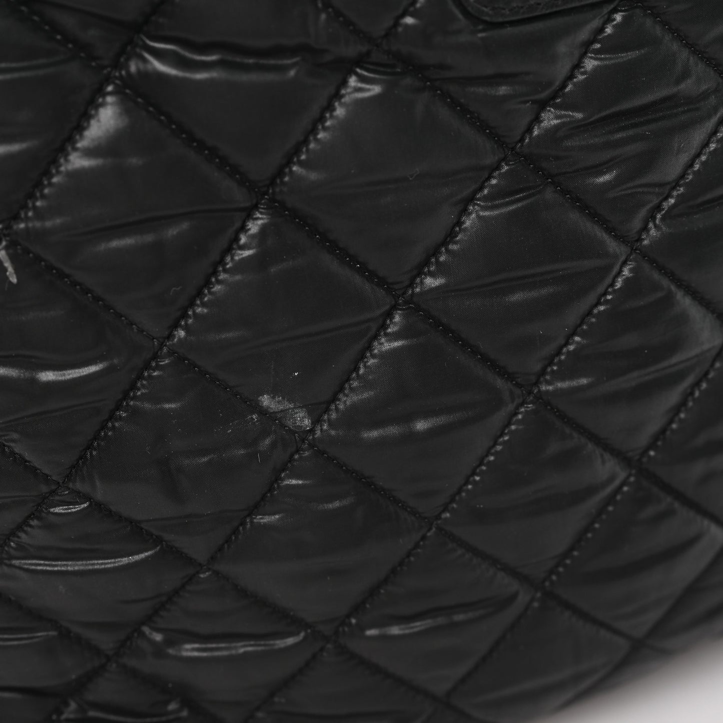 Nylon Quilted Coco Cocoon Backpack Black