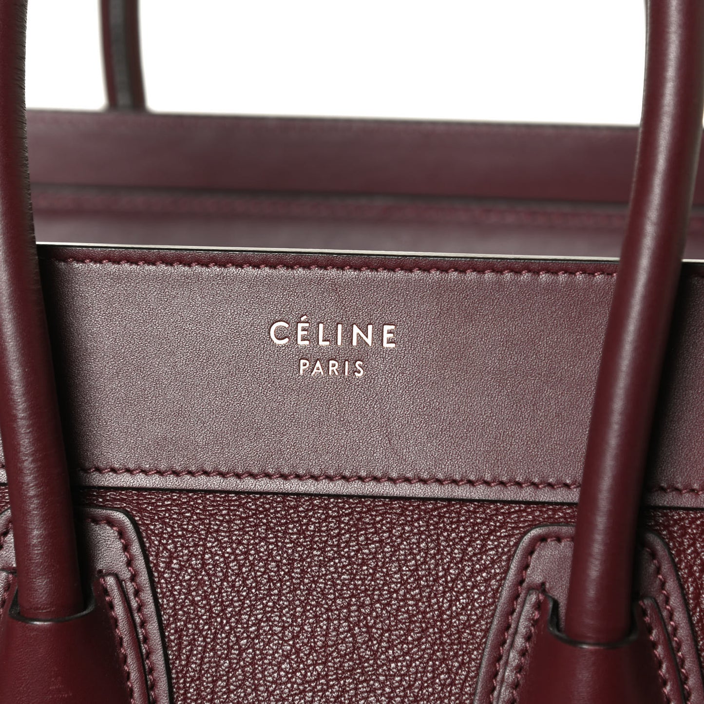Goatskin Calfskin Micro Luggage Burgundy