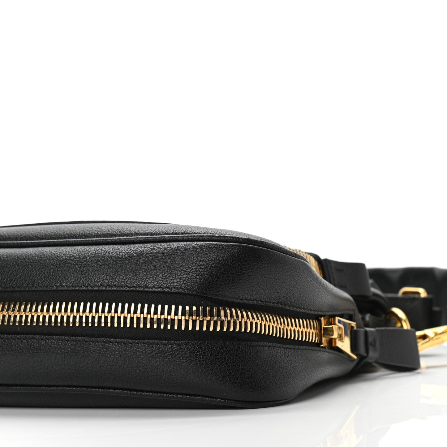 Grained Calfskin Medium Jennifer Crossbody Bag Black
