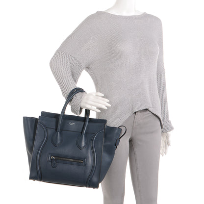 Celine Drummed Calfskin Mini Luggage Orage 2 of 9