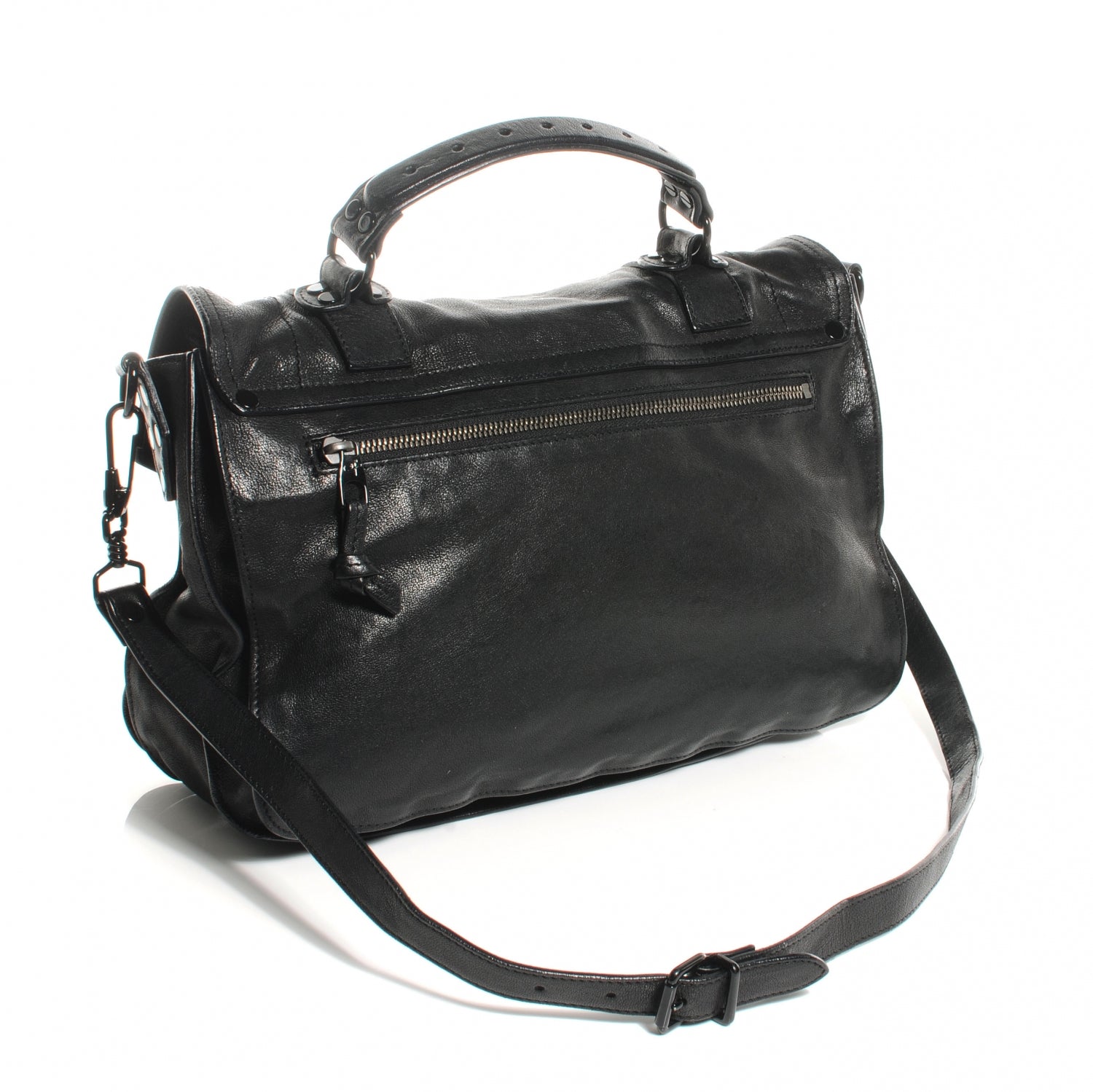 Proenza Schouler Lambskin PS1 Medium Satchel Black 3 of 6