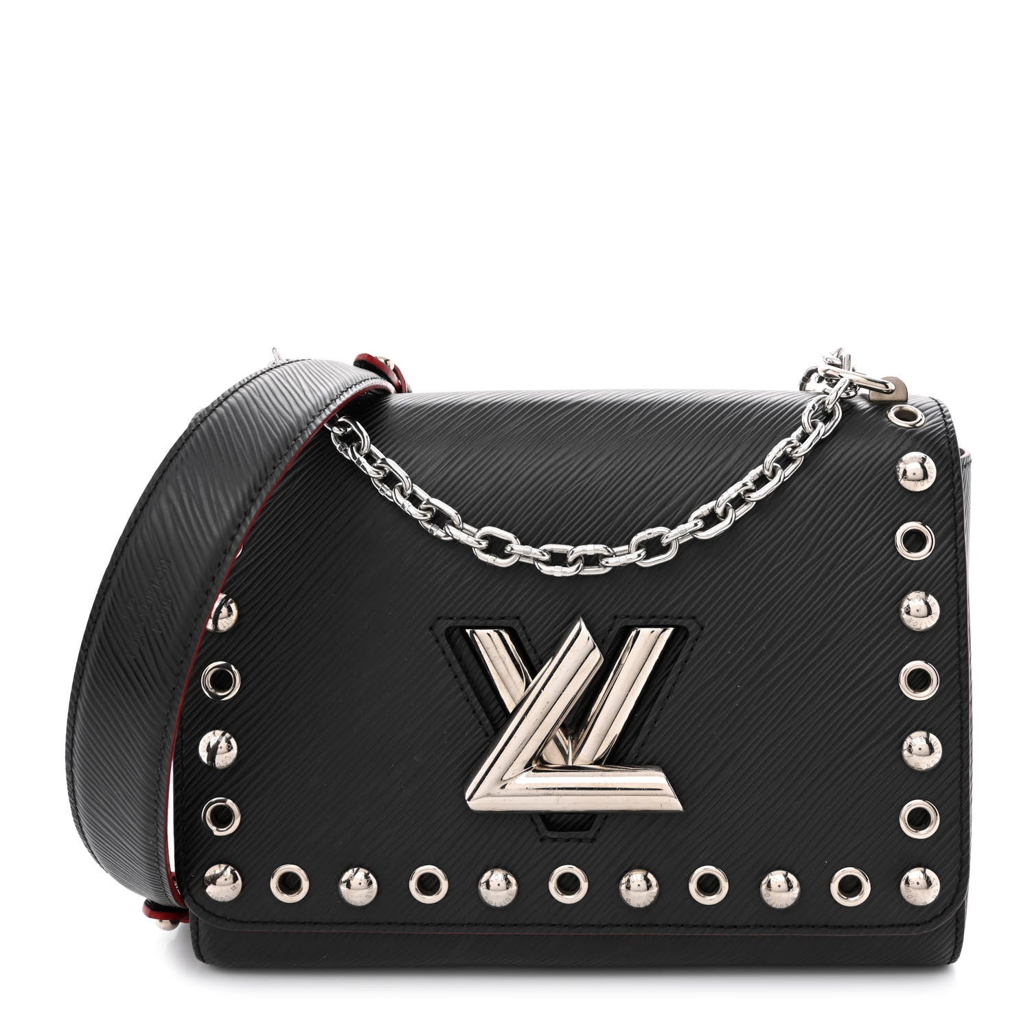 Louis Vuitton Epi Studded Twist Shoulder Bag MM Black 1 of 10