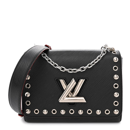 Louis Vuitton Epi Studded Twist Shoulder Bag MM Black 1 of 10