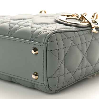 Christian Dior Lambskin Cannage Mini Lady Dior Grey 9 of 9