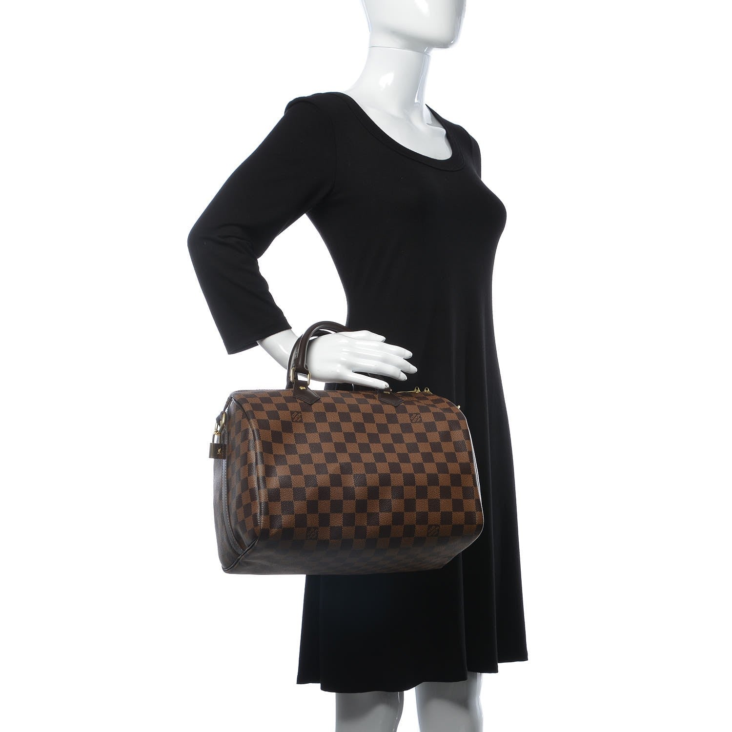 Louis Vuitton Damier Ebene Speedy Bandouliere 30 3 of 9