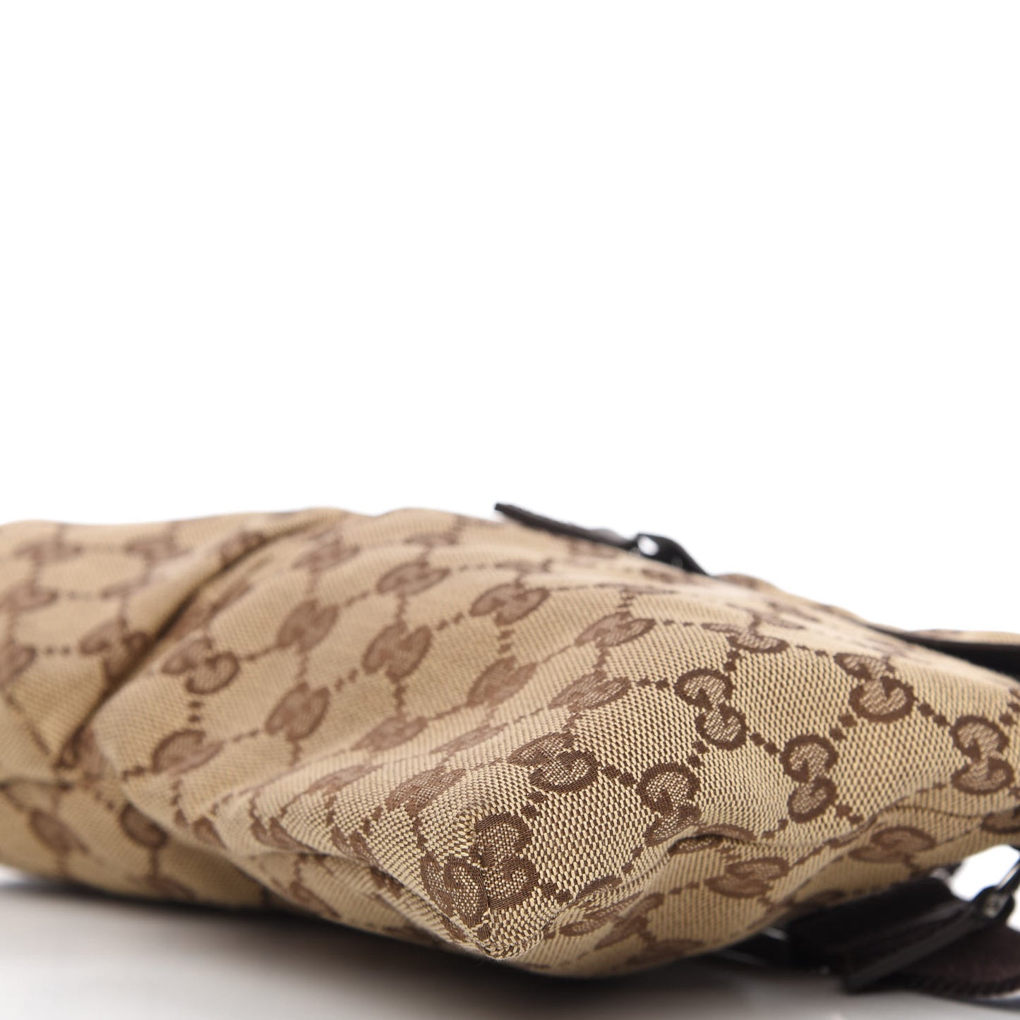 GG Monogram Double Pocket Belt Bag Dark Brown