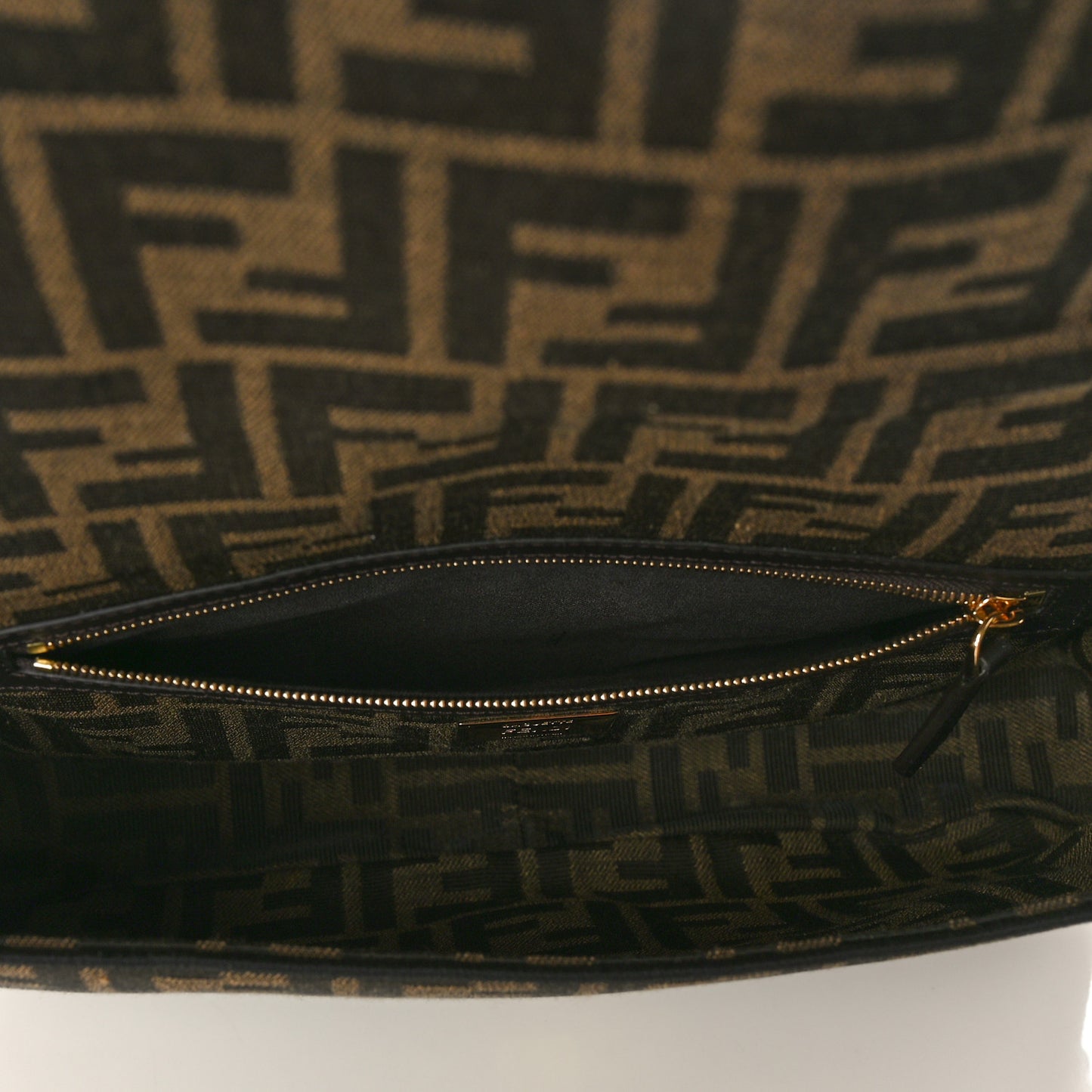 Fabric Jacquard FF 1974 Medium Baguette Tobacco Moro Black