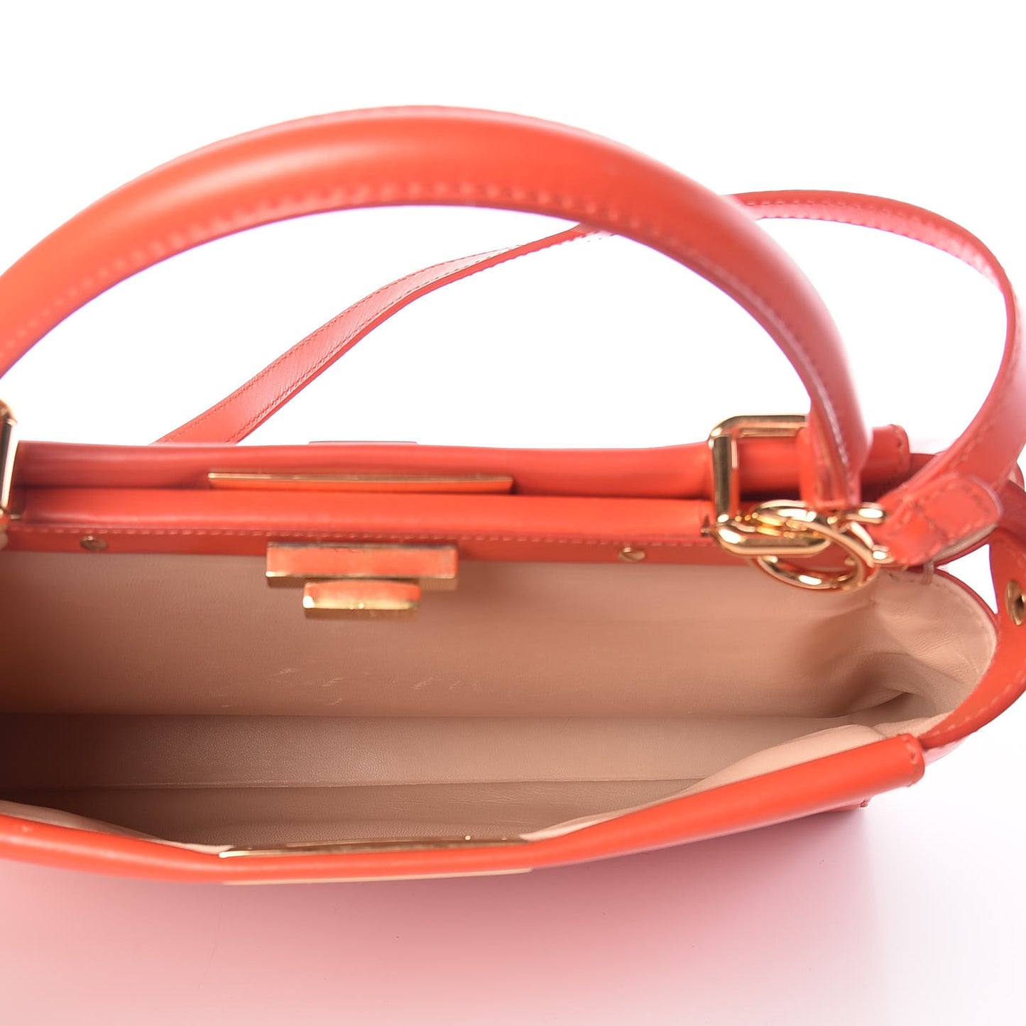 Vitello Morgan Shiny Nappa Medium Peekaboo Iconic Satchel Papavero