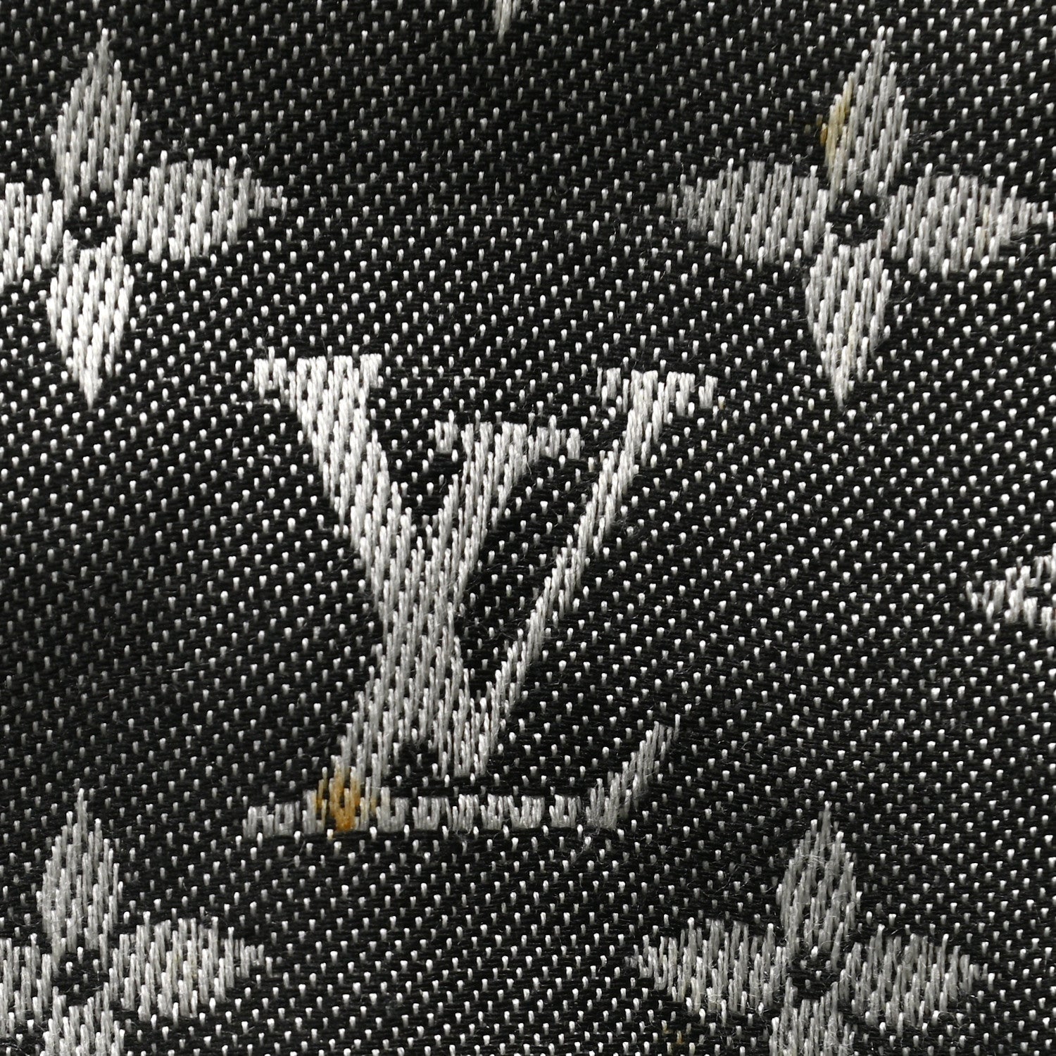 Louis Vuitton Wool Silk Monogram Denim Shawl Black 4 of 4